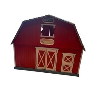 Red Breyer Traditional Horse Barn Tri Fold Collectible Western Windows Foldable